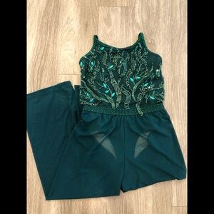 Custom Green Contemporary Dance Costume